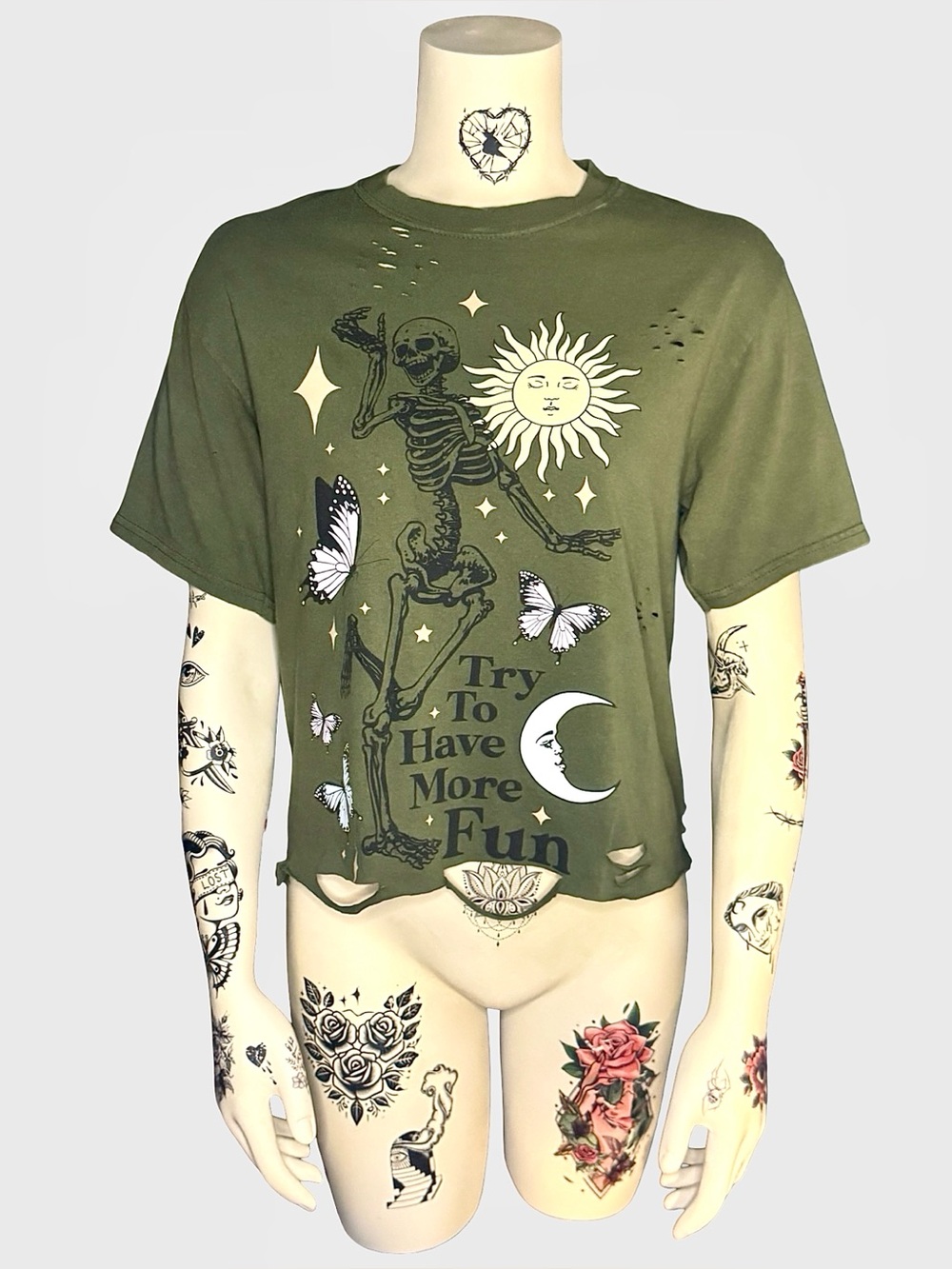 “Try to have more fun” distressed graphic tee